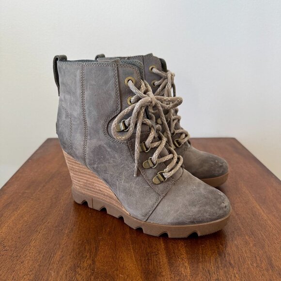 Sorel Uptown Lace Wedge Boots - Picture 1 of 11